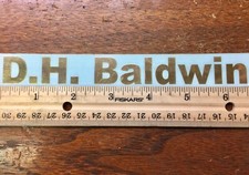 Bright Gold D.H. Baldwin Piano Cabinet Fallboard Decal Letters 6-1/2"" x 11/16" 