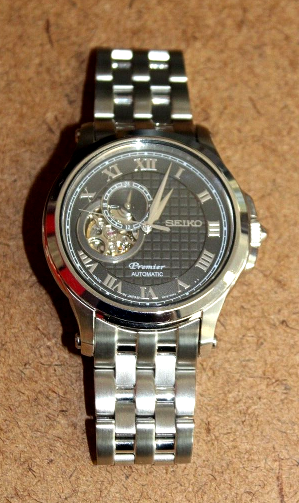 Seiko Premier SS Men's 40 mm Black Dial 24J Automatic Watch 4R39