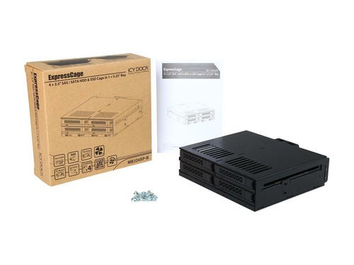 ICY DOCK 4 x 2.5 SSD to 5.25 Drive Bay Hot Swap Backplane Cage Mobile Rack Compa - Afbeelding 7 van 7
