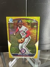 2023 Bowman Chrome Mega Edwin Solano 1st Mojo Yellow Refractor /75  #BCP-169