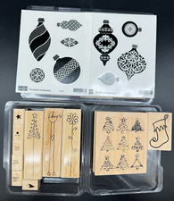 Christmas Stampin' Up Ornament Keepsakes, Nice Narrow More Wood Mount Stamp