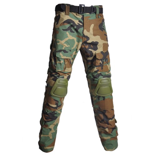 Men's Camouflage Tactical Pants with Knee Pads Camping Hiking Hunting Trousers* - Picture 21 of 26