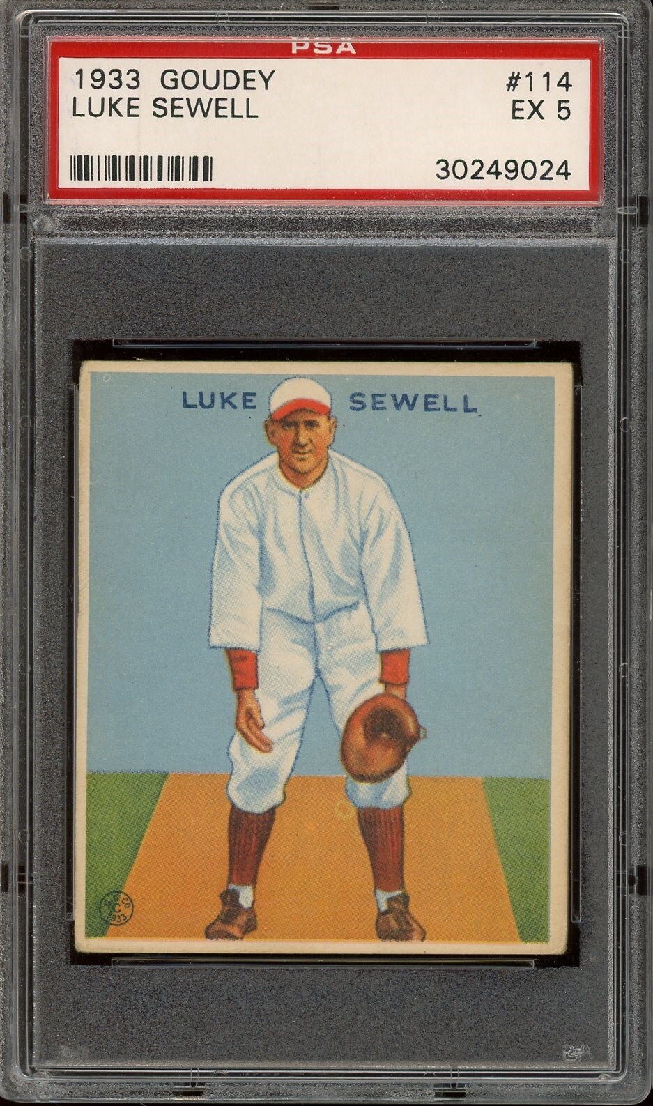 1933 Goudey Baseball #114 Luke Sewell PSA 5