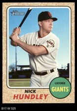 2017 Topps Heritage #525 Nick Hundley Giants 8 - NM/MT