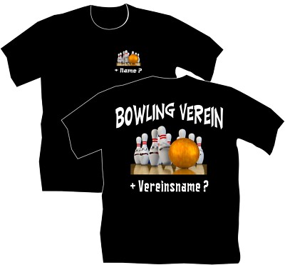 Bowling T-Shirt Hemd Trikot Bekleidung Geburtstag Kegeln Personalisiert Strike 9