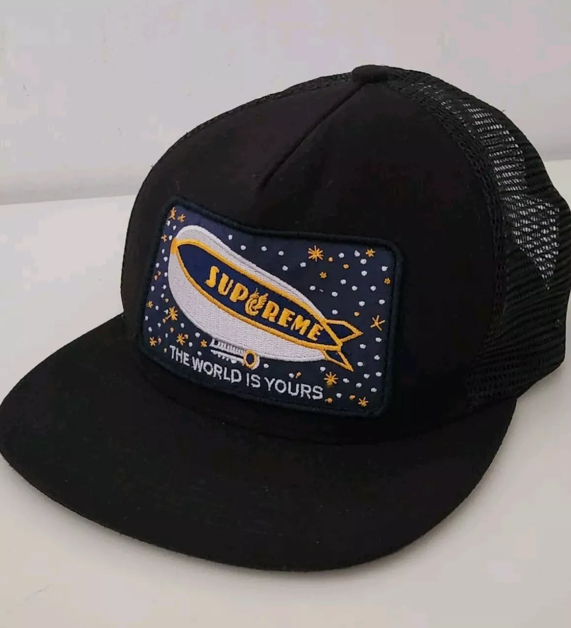 FW20 Supreme Blimp Mesh Back 5 panel Black cap hat