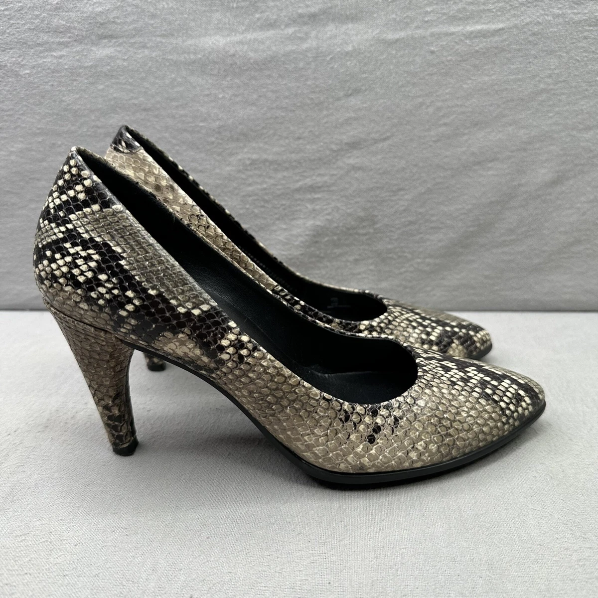 kylling Fæstning Thrust ECCO Shape 75 Pointy Womens Size 37 (6-6.5) Heels Leather Snakeskin Pump |  eBay