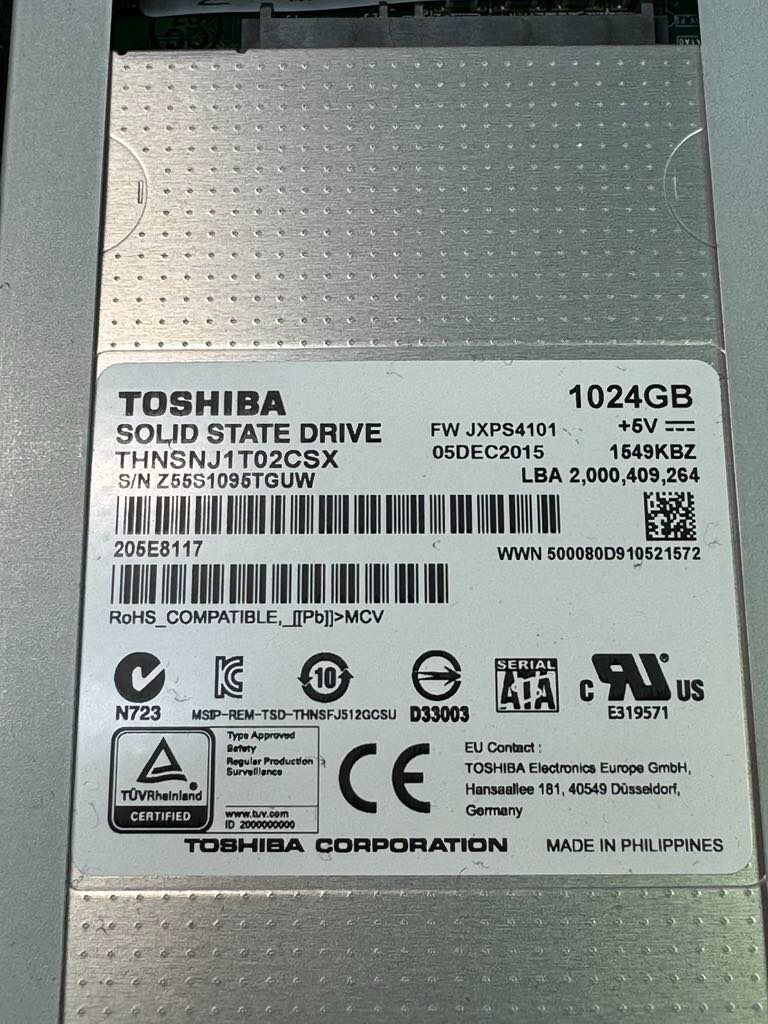 PURE STORAGE 83-0040-04 SAS TOSHIBA THNSNJ1T02CSX 1024GB PURE STORAGE 83-0040-04 SAS TOSHIBA THNSNJ1T02CSX 1024GB