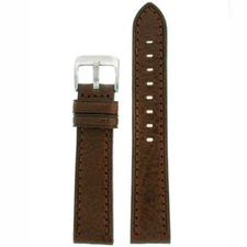 Watch Band Dark Brown Genuine Leather Buffalo Grain BND1463