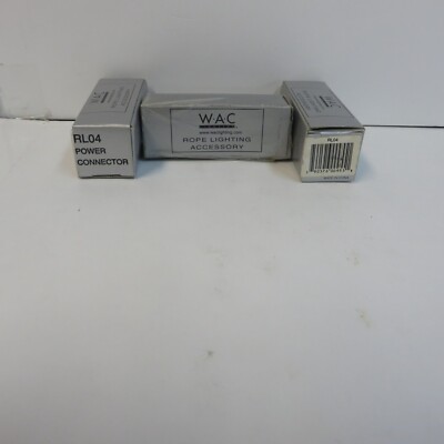 WAC LIGHTING ROPE LIGHTING ACCESSORY RL04 POWER CONNECTOR LOT OF 3 NIP