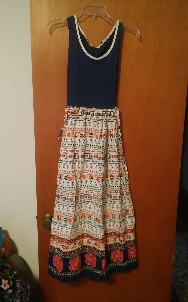 015 Vintage Dreamaway Dress Floral 1960's Dutch Look Sleeveless