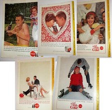 Vintage 60s COCA COLA Coke Ads 7" X 10" Back Cover National Geographic Magazine