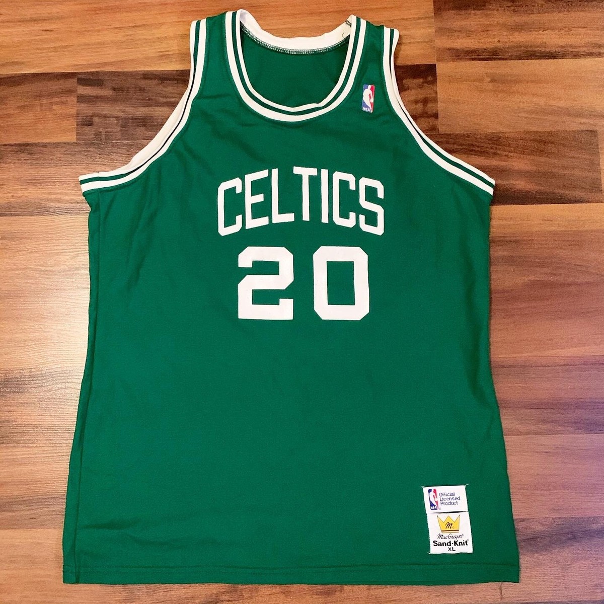 NBA サンズ バークレー Sans sand-knit Vtg Boston Celtics NBA Sand Knit Jersey Sz Men's XL (runs small