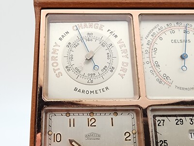 Antique Angelus Foursome 8 Day Barometer/Temperature/Clock/Alarm