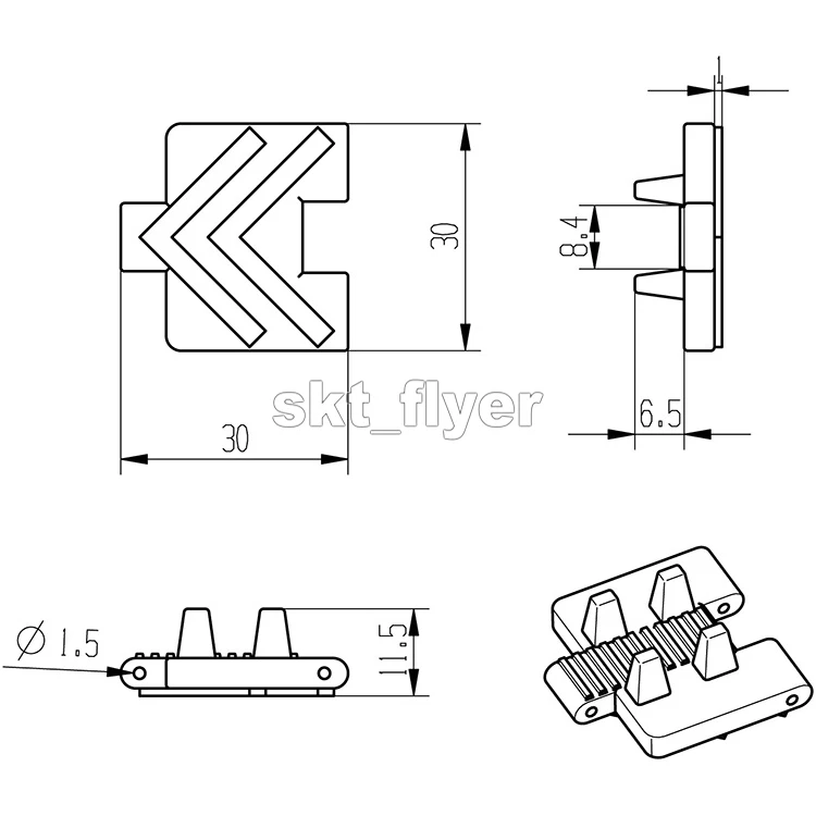 20pcs 30*30mm Crawler Tank Track For Robotic Car Model Wheel Toy Model Hobby DIY - Image 3 of 4