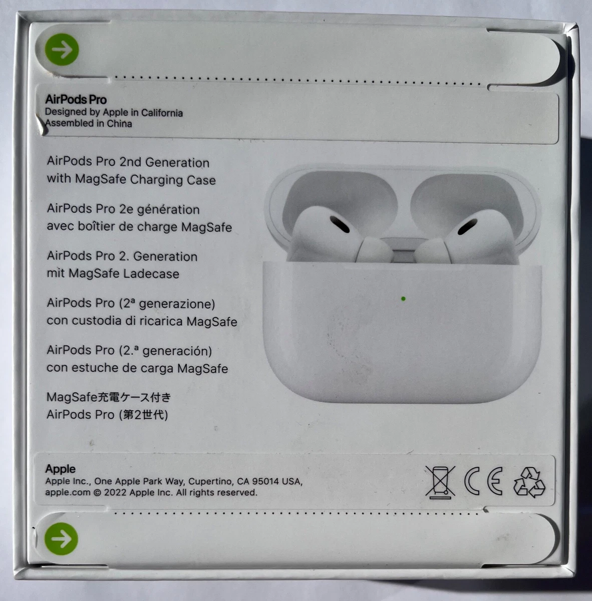 Apple AirPods Pro 2nd Generation H2 Wireless Bluetooth 5.3 Headphones New 2022