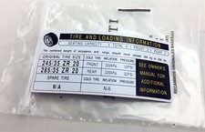 2008-2017 MASERATI GRANTURISMO TIRE PRESSURE DECAL DOOR JAMB NEW FACTORY 