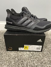 Adidas Men S Ultra Boost Running Shoes Size 9 5 Triple Black Textile Ba8920 For Sale Online Ebay