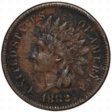 1882 USA Indian Head 1 Cent Coin – Bronze