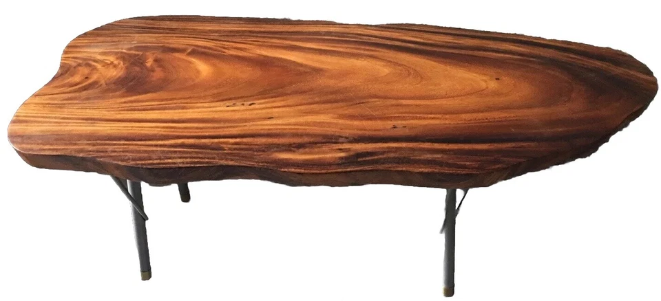 Custom Burl Hardwood Coffee Table - Image 3 of 3