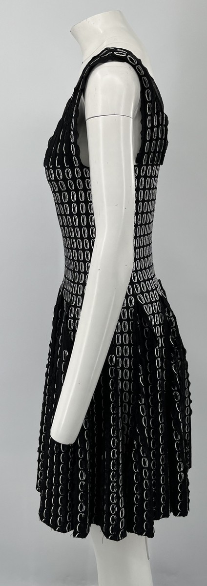 Alaia Paris Black White Skater Dress Womens Size 44 | eBay