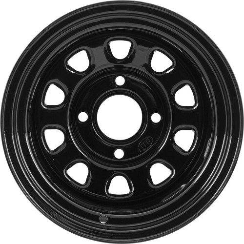 Black ATV Rims Wheels 12" ITP Delta Yamaha Grizzly Bruin 350 400 450 - Picture 3 of 3