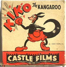 VINTAGE 16mm CARTOON KIKO THE KANGAROO "CLEANED OUT" CASTLE FILMS TERRY TOON 777