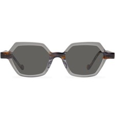 Geometric Sunglasses for Men Women Hexagon Acetate Frame Dual Tone Sonnenbrillen