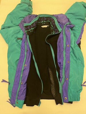 Vintage 90 s Columbia Bugaboo 2 In 1 Radial Jacket Mens MED Teal/Purple USA!