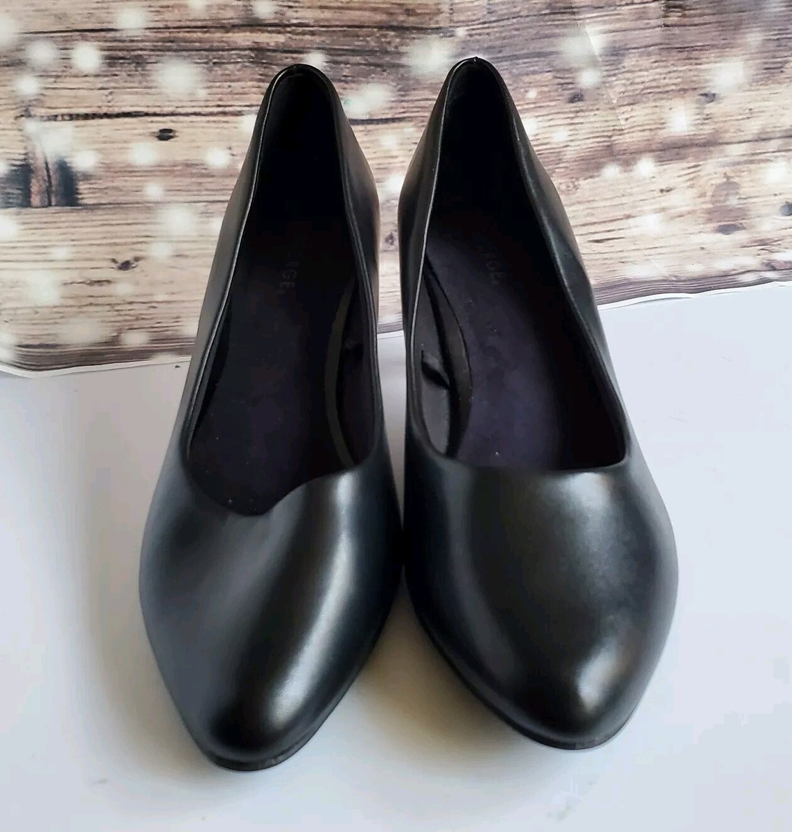 George Women's Pumps Black Slip On Shoes- size 7 | eBay