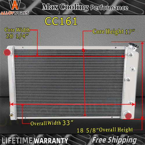 4 Row Aluminum Radiator for 1973-1986 81 Chevy/GMC C/K C10 C20 C30 K10 ...