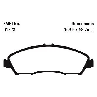 Pastillas de freno delanteras EBC DP43024R Yellowstuff para Acura MDX 2014-2018 Foto 4 de 4