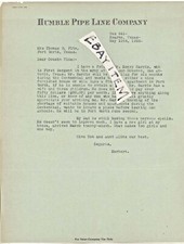 1936 letterhead HUMBLE OIL PIPE LINE CO Hearne Texas Centennial FORT SAM HOUSTON