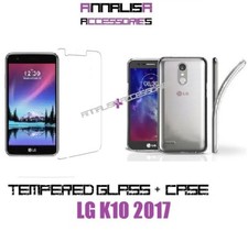 Funda + Película de Vidrio Templado para LG K10 2017 Funda + Vidrio Templado