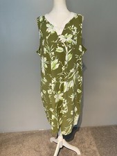 Isaac Mizrahi 2x Split Neck Floral Print Dress