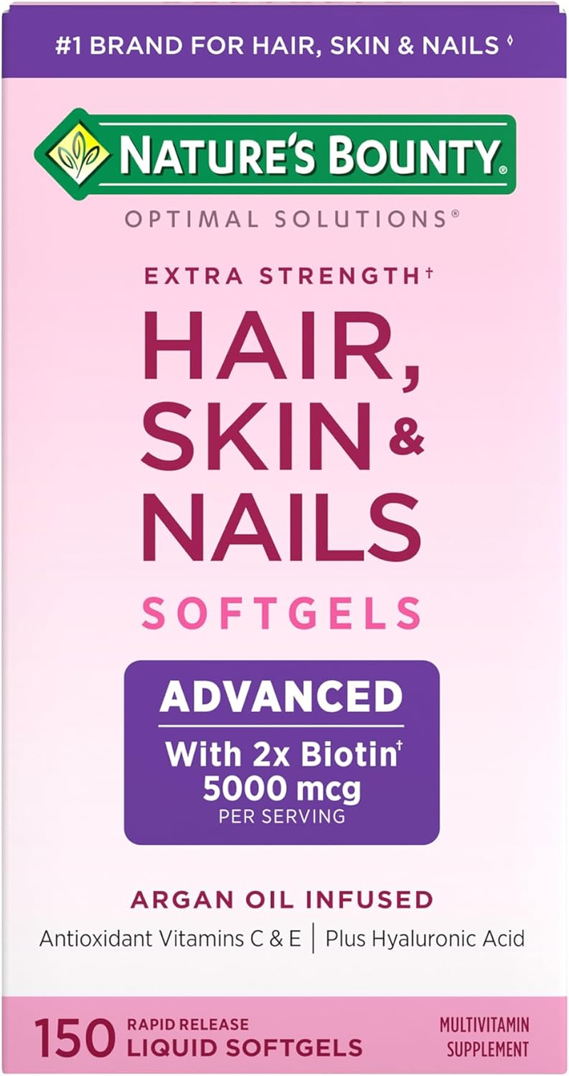 Advanced Hair, Skin & Nails, Argan-Infused Vitamin Supplement with Biotin and Hy