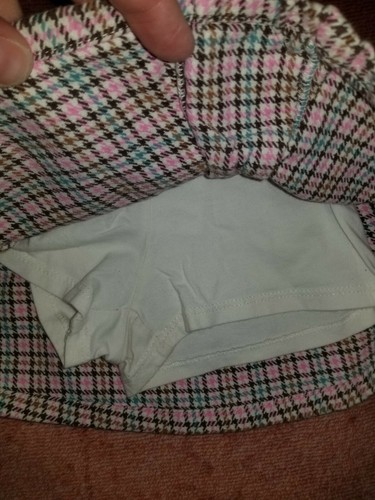 Mädchen Toughskins rosa karierter Rock/kurze Hose 100 % Baumwolle Größe 3T - Bild 2 von 4