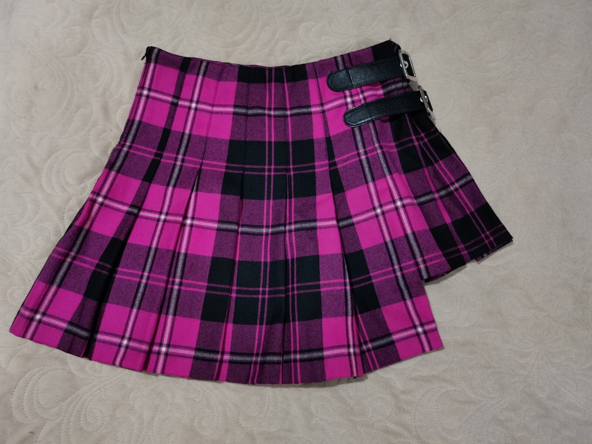 AUTH vintage FW2003 D&G Dolce&Gabbana checkered Pink wool