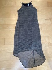 BEIGE & BLACK Old navy hi low Sleeveless geometric print dress size M