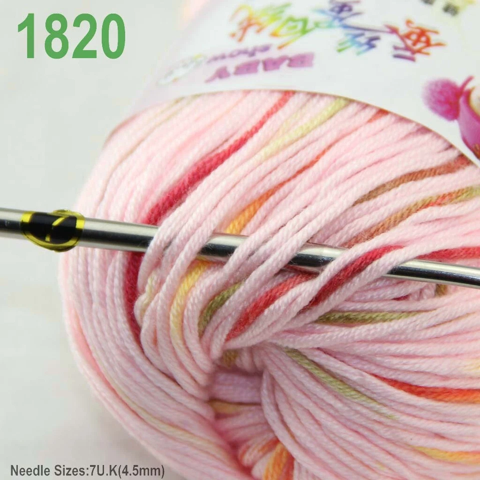 Sale 6Skeinsx50gr DK Baby Cashmere Silk Wool Hand Knitting Scarf Crochet Yarn 20 - Image 2 of 4