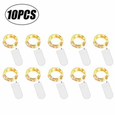 10 X 20 LED 2M Lichterkette Mini Drahtlichterkette mit Knopfbatterie Warmweiß