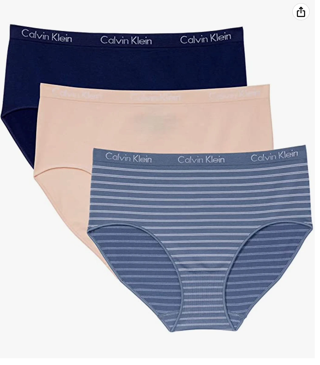 NEW in BOX Calvin Klein Ladies' Seamless Briefs, 3-pack Women