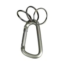 2 Pack Everbilt  2-1/4 inch 3-Key Ring Aluminum Carabiner Key Holders 41184
