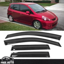 Fits 07-08 Honda Fit GD3 Window Visors Rain Sun Guard Deflector 4Pcs Set Acrylic