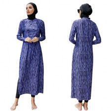 Muslim Women Long Dress Cover Up Swimsuits Islamic Modest Swimwear Beach Burkini