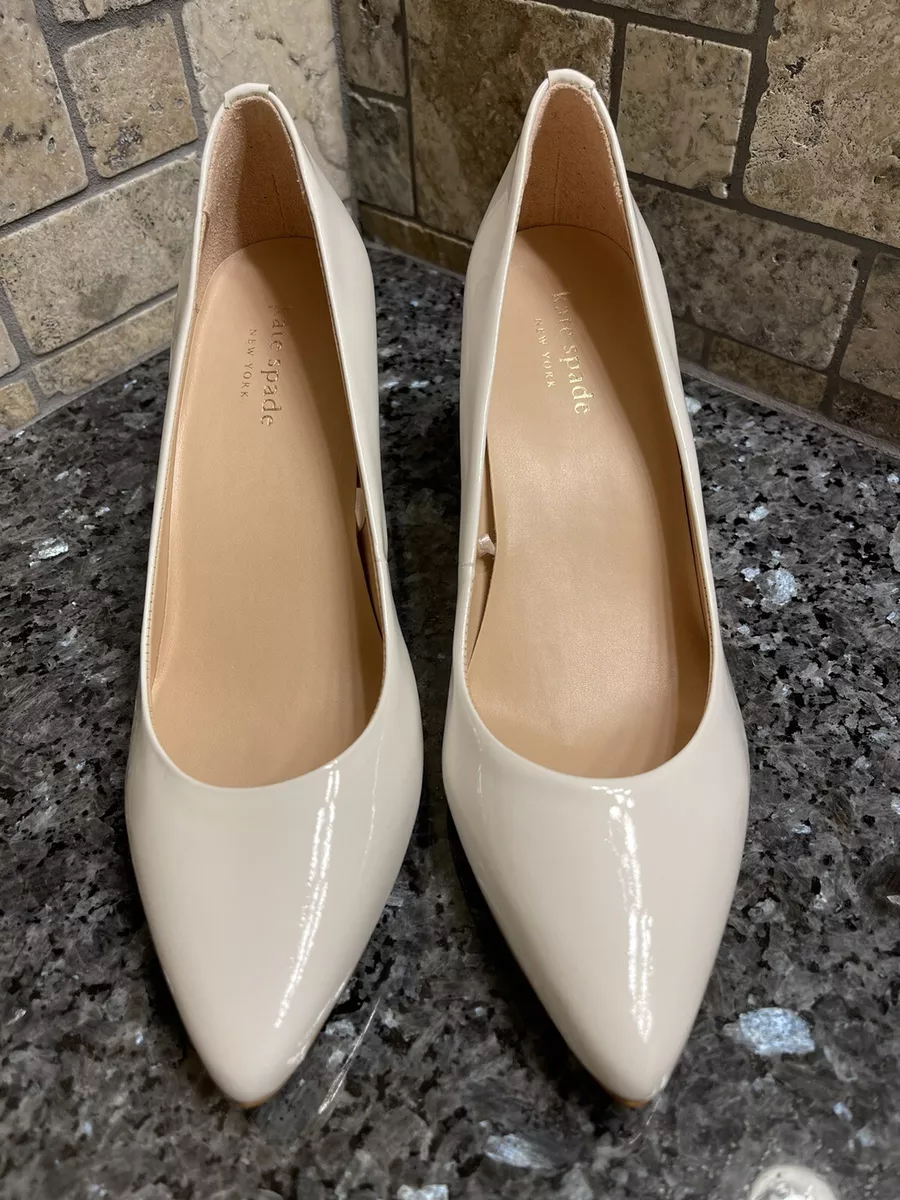 Kate spade white best sale pumps