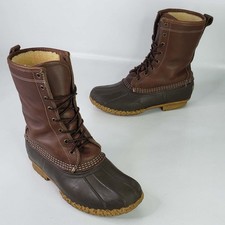 LL Bean Women's Bean Boots Sherpa Lined Duck Boot Womens Size 9