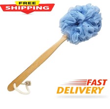 Back Scrubber for Shower Body, Long Handle Bath Brush with Loofah Sponge, Exfo