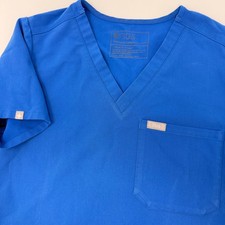 FIGS Technical Collection Royal Blue Casma V-Neck Scrub Top FW1000 Womens XS