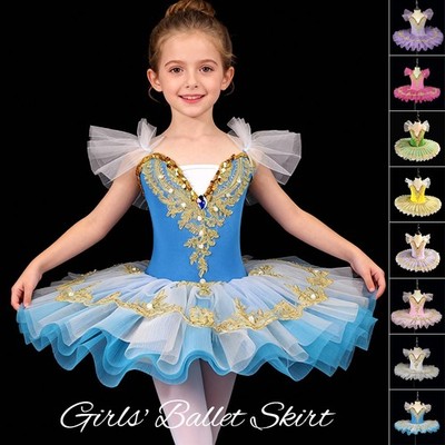 Girl Outfit Ballet Leotard Dress Elegant Vestido Tutu Ballet Skirt Dance Costume